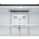 Midea 36-Inch Freestanding 4 Door French Door Refrigerator with 22.5 Cu. Ft. Total Capacity with 4 Glass Shelves in Stainless Steel (MRQ23B4AST)