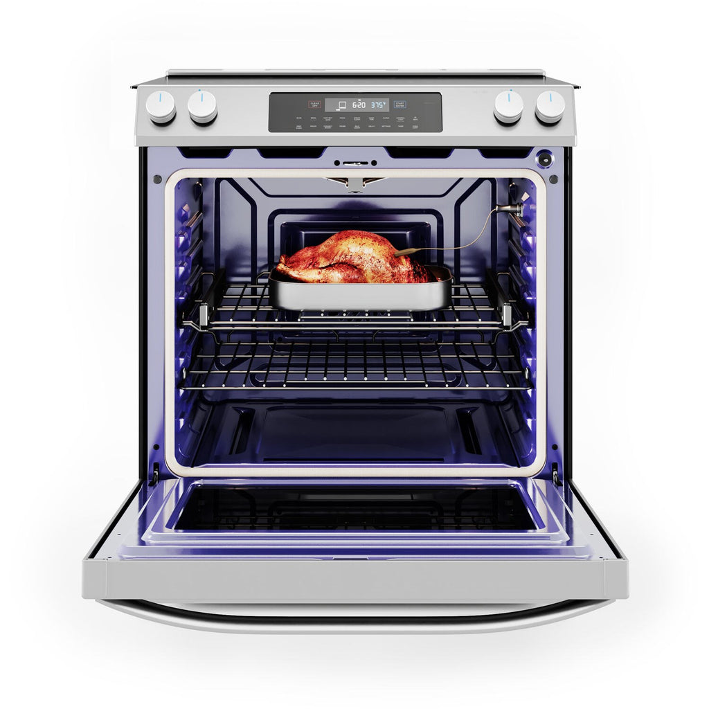 Midea 30-Inch Smart Slide-in Electric Range with 5 Elements Wi-Fi Enab