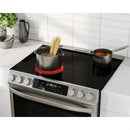 Midea 30-Inch Smart Slide-in Electric Range with 5 Elements Wi-Fi Enabled, 6.3 Cu. Ft., Pro Style with True Convection in Stainless Steel (MES30S4AST)
