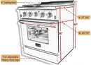Kucht 30" 4.2 cu. ft. PropaneAll Gas Range with Convection Oven in Stainless Steel (KRG3080U) Ranges Kucht 