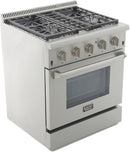 Kucht 30" 4.2 cu. ft. PropaneAll Gas Range with Convection Oven in Stainless Steel (KRG3080U) Ranges Kucht 