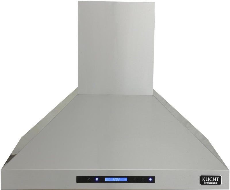 Kucht 4-Piece Appliance Package - 36-Inch Gas Range, Refrigerator, Wall Mount Hood, & Dishwasher in Stainless Steel