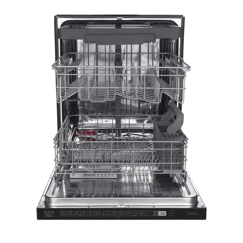 Kucht 4-Piece Appliance Package - 30-Inch Gas Range, Refrigerator, Under Cabinet Hood, & Dishwasher in Stainless Steel
