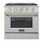Kucht 30-Inch 4.2 Cu. Ft. Gas Range - Sealed Burners and Convection Oven in Stainless Steel (KNG301-S)