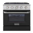 Kucht Professional 30 in. 4.2 cu. ft. Gas Range - Sealed Burners and Convection Oven in Black (KNG301-K) Ranges Kucht 