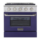 Kucht Professional 30 in. 4.2 cu. ft. Gas Range - Sealed Burners and Convection Oven in Blue (KNG301-B) Ranges Kucht 