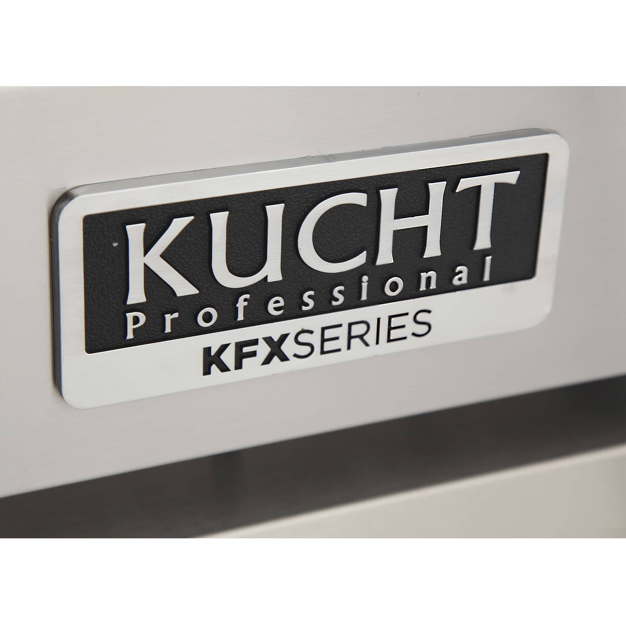 Kucht gas range badge with KFXSERIES model label