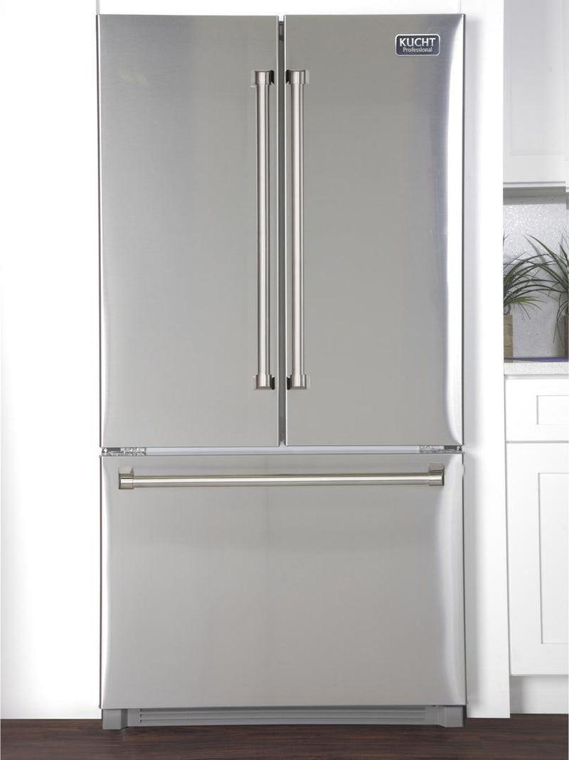 Kucht Professional 36" French Door Refrigerator in Stainless Steel - 26.1 cu. ft (K748FDS) Refrigerators Kucht 