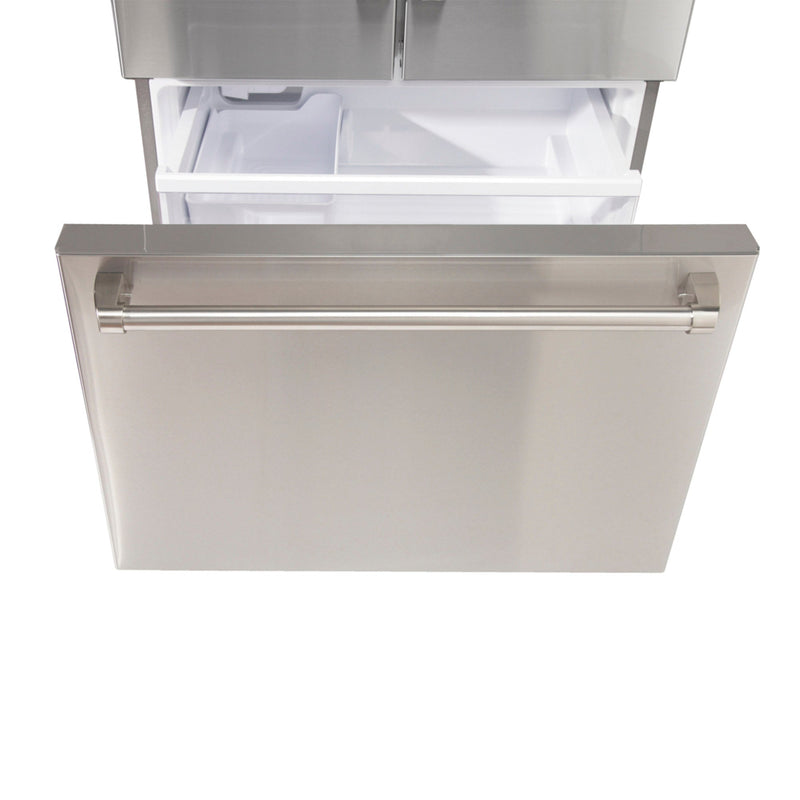 Kucht 4-Piece Appliance Package - 48-Inch Gas Range, Refrigerator, Under Cabinet Hood, & Dishwasher in Stainless Steel