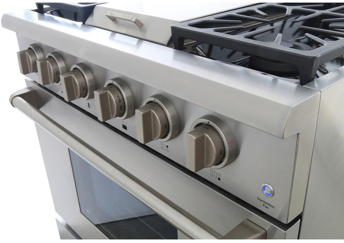 Stainless steel burner control knobs with griddle lid and front control bar