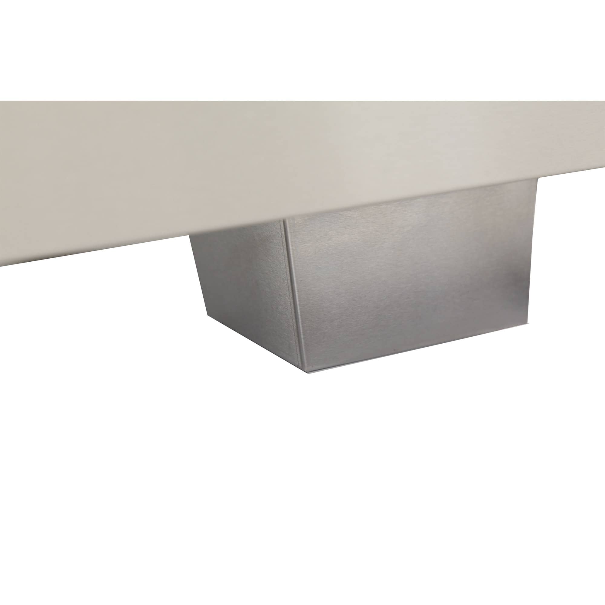 Stainless gas range lower side panel and base edge with leveling support