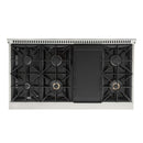 Kucht Professional 48" 6.7 cu. ft. Gas Range with Grill/Griddle and Two Ovens in Stainless Steel (KNG481U) Ranges Kucht 