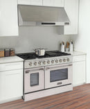 Kucht Professional 48" 6.7 cu. ft. Gas Range with Grill/Griddle and Two Ovens in Stainless Steel (KNG481U) Ranges Kucht 