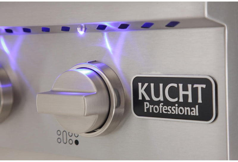 Kucht Professional 48" Gas Rangetop with Griddle in Stainless Steel (KRT481GU) Rangetops Kucht 