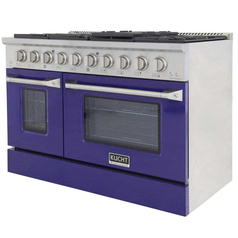 Kucht Professional 48 in. 6.7 cu. ft. Gas Range with Grill/Griddle in Blue (KNG481-B) Ranges Kucht 
