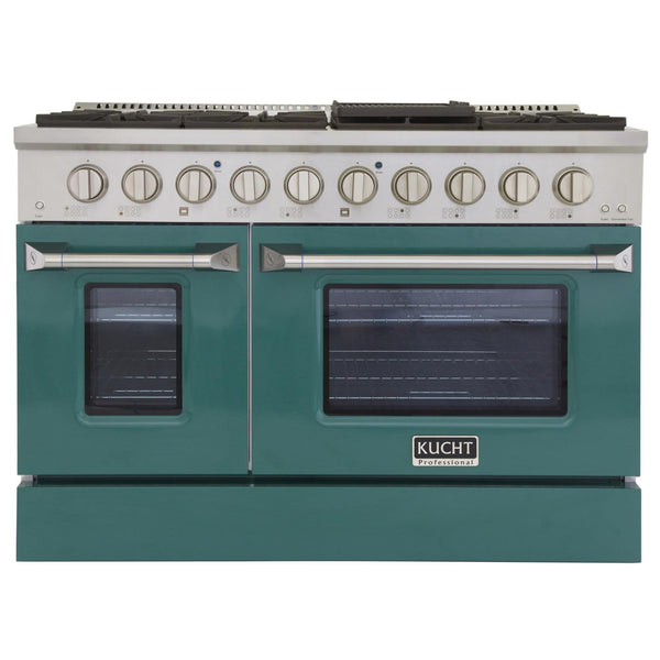 Kucht Professional 48 in. 6.7 cu. ft. Gas Range with Grill/Griddle in Green (KNG481-G) Ranges Kucht 
