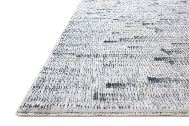 Loloi II Contemporary Pisolino Polyester Pile Power Loomed Rug in Silver, White (JOE-05) Rugs Loloi Rugs 