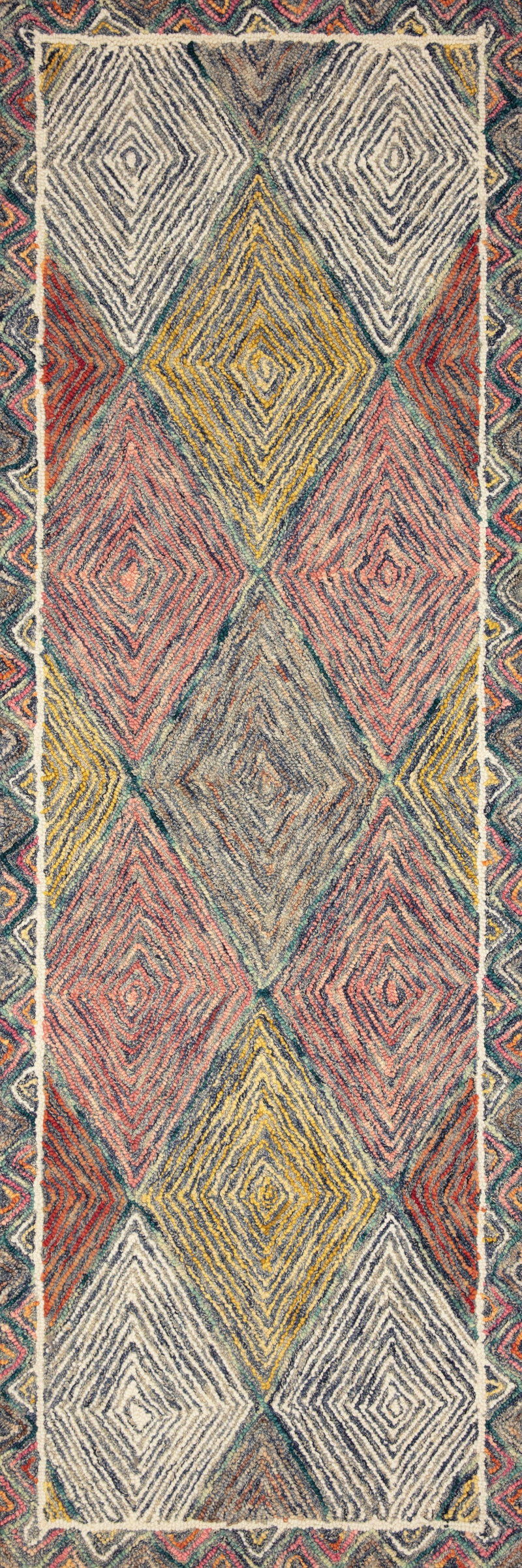 Loloi II Contemporary Tatum Wool Pile Hooked Round Rug in Green (SPE-02) Rugs Loloi Rugs 