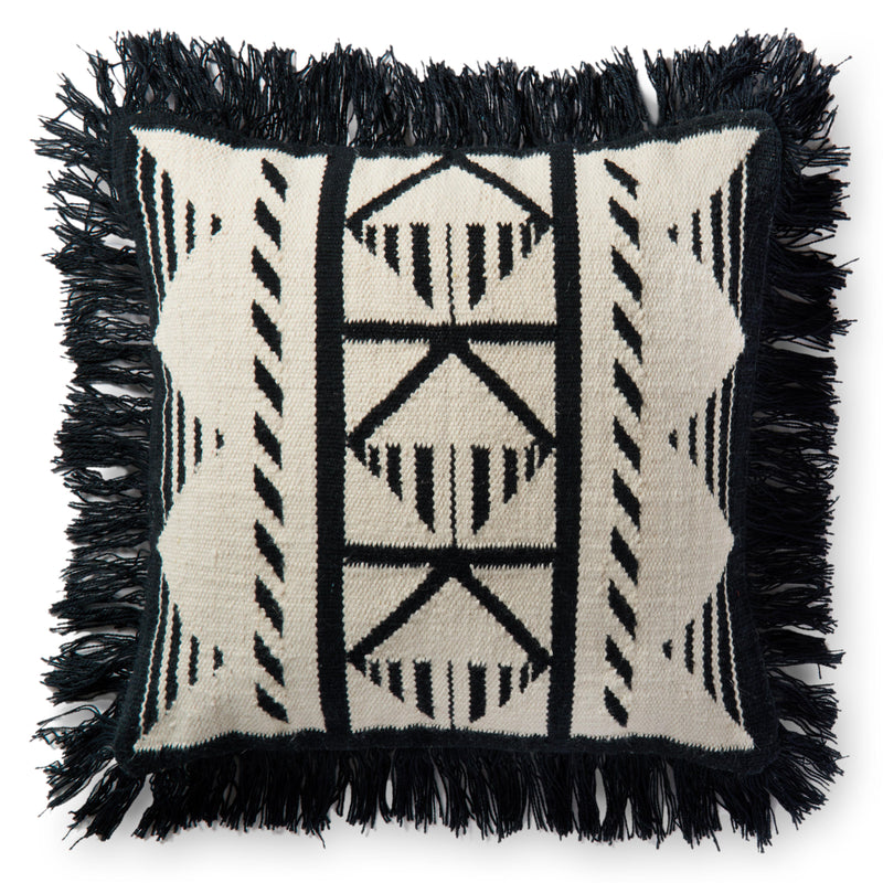 Loloi Pillows With Down Fill In Black / Ivory (P0501) Loloi 