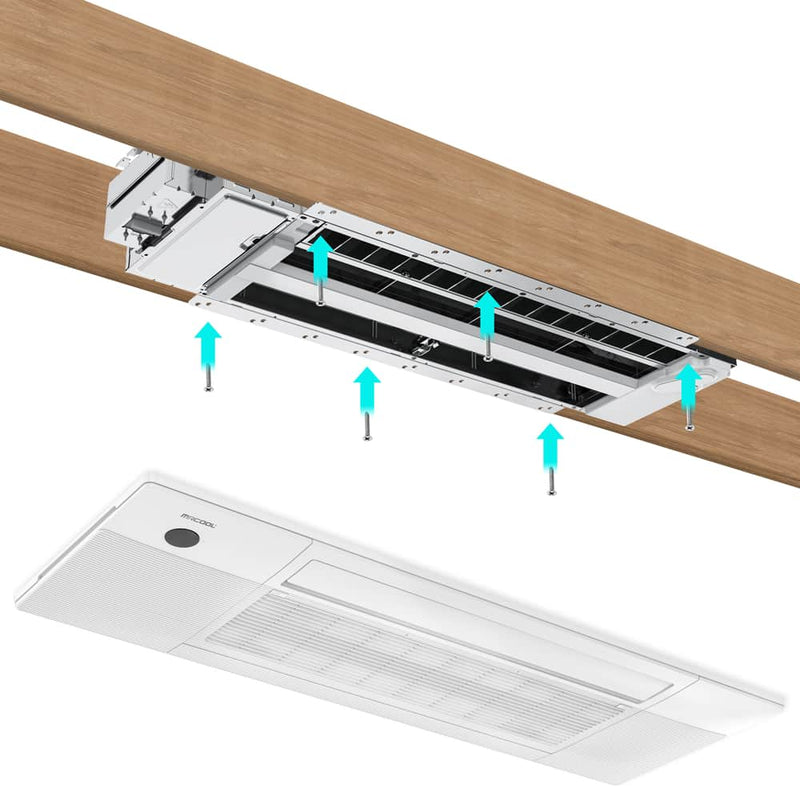 MRCOOL DIY 4th Gen Mini Split - 4-Zone 48,000 BTU Ductless Cassette Air Conditioner and Heat Pump with 9K + 9K + 12K + 12K Cassette Air Handlers, 25 ft. Line Sets, and Install Kit