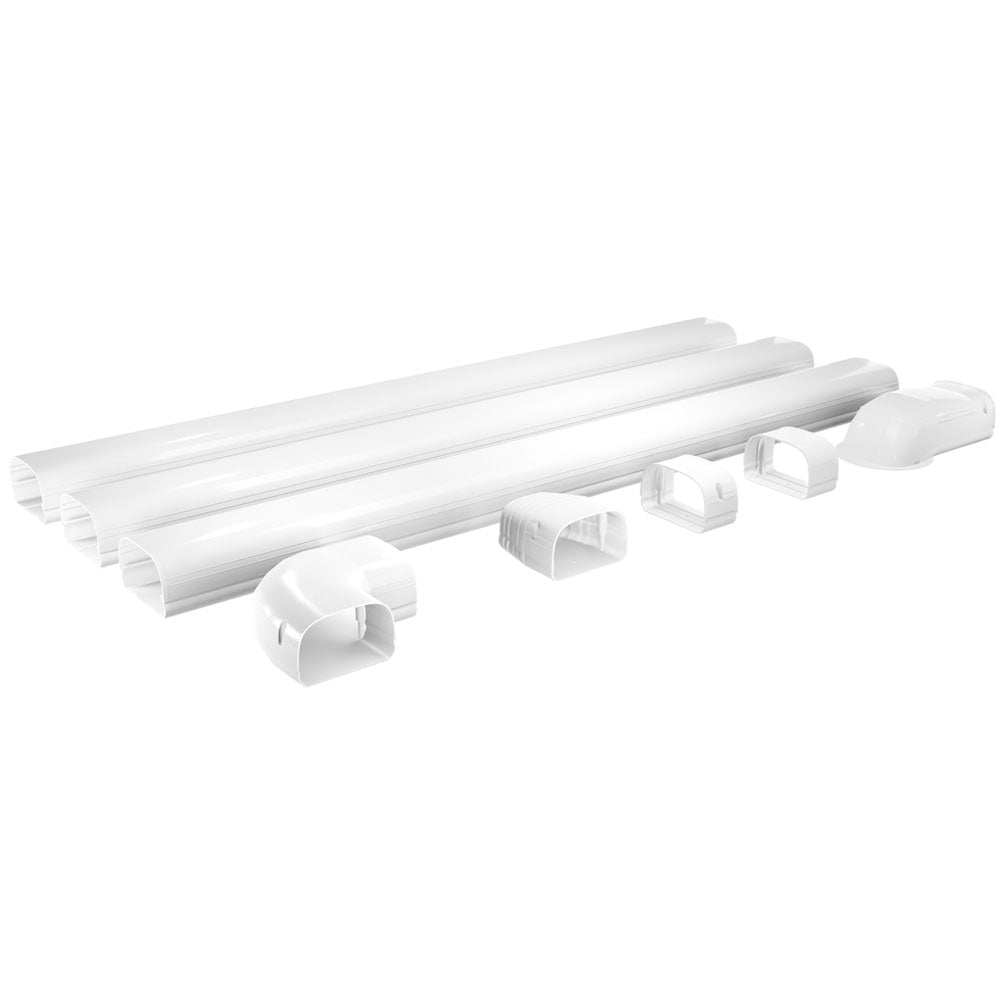 MRCOOL LineGuard white line set cover kit straight sections with included corner connectors