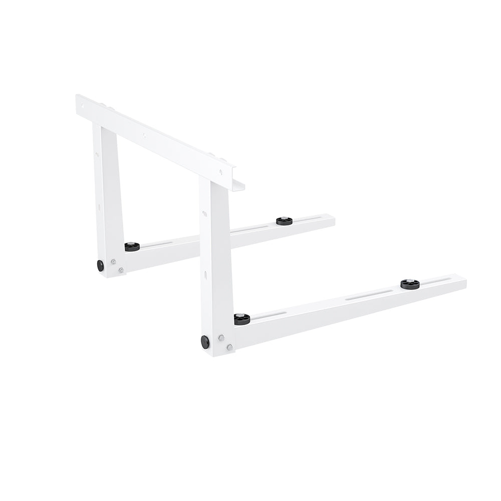 MRCOOL mini-split condenser wall mount brackets, white finish with adjustable black feet