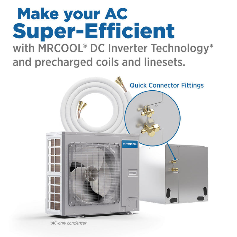 MRCOOL Universal Series - Central Air Conditioner & Gas Furnace Split System - 2-to-3 Ton, 18-to-20 SEER, 36K BTU, 80% AFUE - 24.5-Inch Cabinet - UpflowithHorizontal