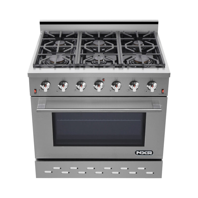 NXR 36" 5.5 cu.ft. Pro-Style Gas Range with Convection Oven in Stainless Steel (SC3611) Ranges NXR 