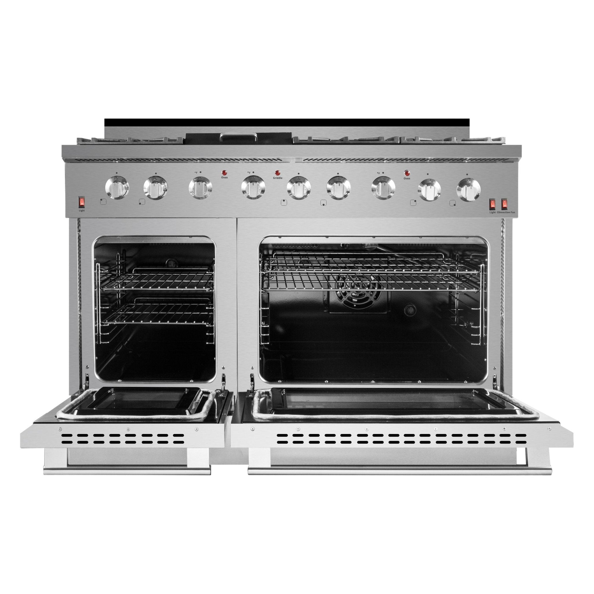 Stainless Steel gas range 6 German sealed burners with Convection Oven