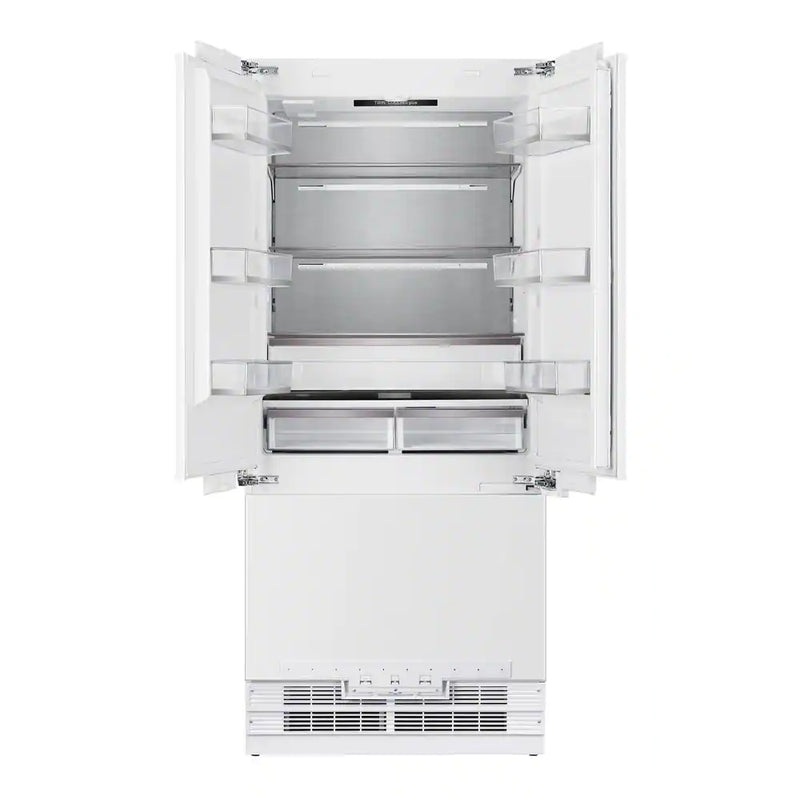 Kucht 4-Piece Appliance Package - 30-Inch Dual Fuel Range, 36-Inch Panel Ready Refrigerator, Under Cabinet Hood, & Panel Ready Dishwasher
