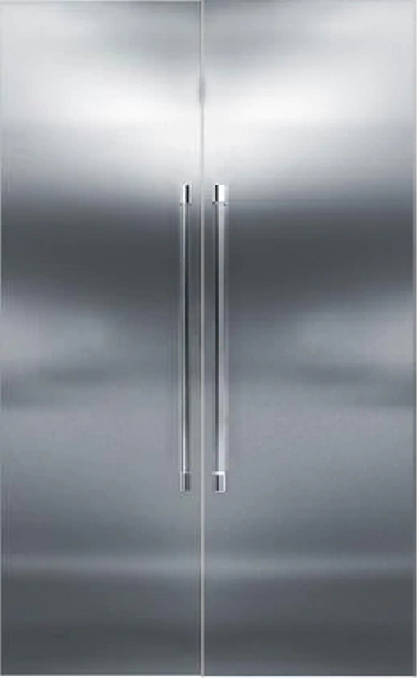 Perlick 48" Side-by-Side Column Freezer Set with Door Panel in Stainless Steel with 4" Toe Kick and Pro Handle Refrigerators Perlick 