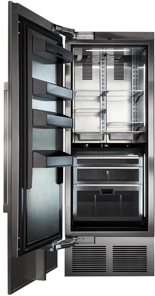 Perlick 54" Side-by-Side Column Refrigerator & Freezer Set with with Door Panel in Stainless Steel with 4" Toe Kick and Pro Handle Refrigerators Perlick 