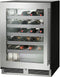 Perlick C Series 24-Inch Built-In Single Zone Wine Cooler with 45 Bottle Capacity in Stainless Steel with Glass Door (HC24WB-4-3L & HC24WB-4-3R)