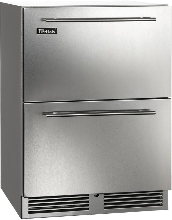 Perlick C Series 24" Outdoor Built-In Counter Depth Drawer Refrigerator with 5.2 cu. ft. Capacity in Stainless Steel (HC24RO-4-5) Beverage Centers Perlick 