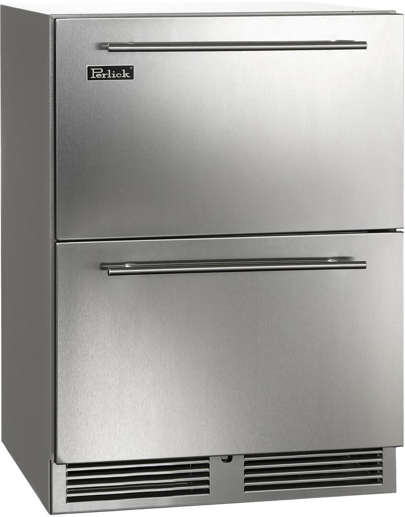Perlick C Series 24" Outdoor Built-In Counter Depth Drawer Refrigerator with 5.2 cu. ft. Capacity in Stainless Steel (HC24RO-4-5) Beverage Centers Perlick 