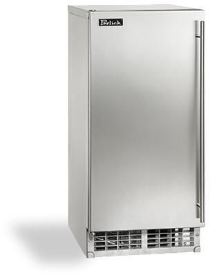 Perlick 15-inch outdoor undercounter ice maker, stainless steel front with door