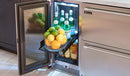 Perlick Signature Series 15" Built-In Counter Depth Compact Refrigerator with 2.8 cu. ft. Capacity in Stainless Steel with Glass Door, Left Hinge (HP15RS-4-3L) Refrigerators Perlick 