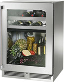 Perlick Signature Series 24" 5 cu. ft. Capacity Built-In Glass Door Beverage Center with 5 cu. ft. Capacity in Stainless Steel with Glass Door (HP24CS-4-3L & HP24CS-4-3R) Beverage Centers Perlick No Right 