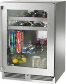 Perlick Signature Series 24" 5.2 cu. ft. Capacity Built-In Glass Door Beverage Center with 5.2 cu. ft. Capacity in Stainless Steel with Glass Door (HP24BS-4-3L & HP24BS-4-3R) Beverage Centers Perlick No Right 