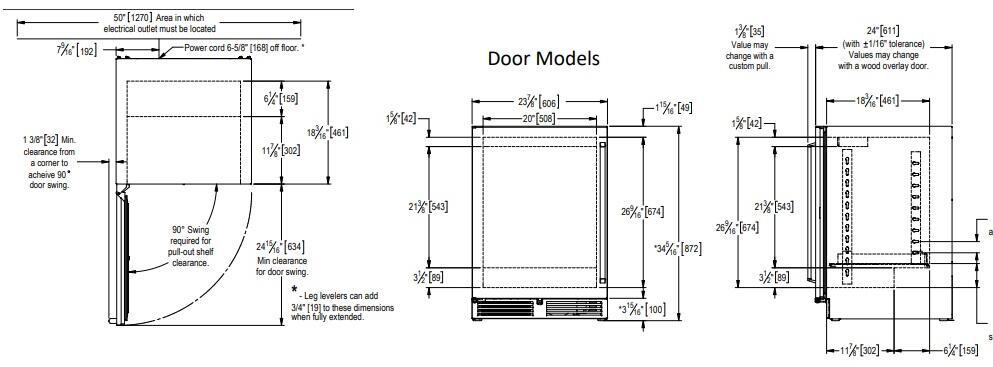 Perlick 24 Signature Series Outdoor Refrigerator - HP24RO, Right Hinge / Stainless Steel Solid Door