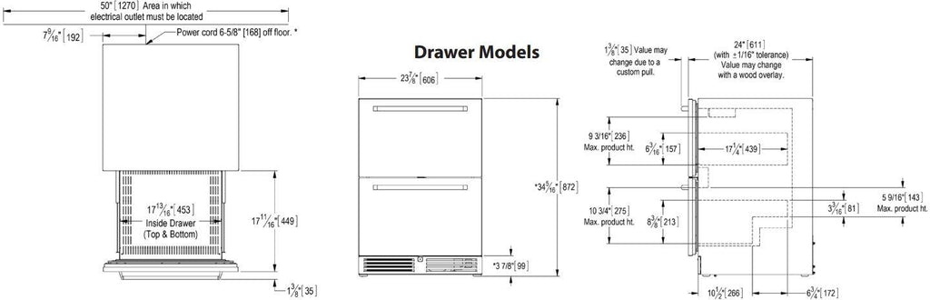 Perlick HD24RS4 24 Black Shallow Depth Single Door Undercounter  Refrigerator - Yahoo Shopping