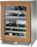 Perlick Signature Series 24" Built-In Dual Zone Wine Cooler with 32 Bottle Capacity, Panel Ready with Glass Door (HP24DS-4-4L & HP24DS-4-4R) Wine Coolers Perlick No Right 