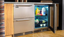Perlick Signature Series 24" Outdoor Built-In Counter Depth Compact Refrigerator with 5.2 cu. ft. Capacity in Stainless Steel and Glass Door, Left Hinge (HP24RO-4-3L) Refrigerators Perlick 