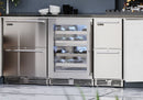 Perlick Signature Series 24" Outdoor Built-In Dual Zone Wine Cooler with 32 Bottle Capacity in Stainless Steel with Glass Door, Left Hinge (HP24DO-4-3L) Wine Coolers Perlick 