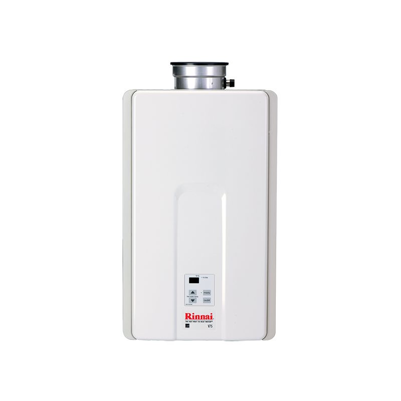 Rinnai 6.5 GPM Residential Indoor Natural Gas Tankless Water Heater with 150,000 BTU Max Input and Electronic Water Control from the Value Series (V65iN) Water Heater Rinnai 