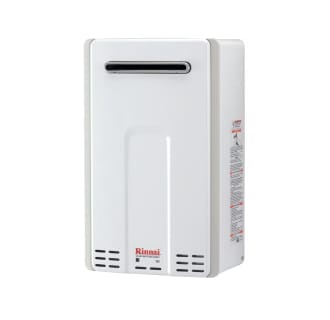 Rinnai White 15 Inch Wide 9.8 Gallon Per Minute Outdoor Natural Gas Tankless Water Heater (V94eN) Water Heater Rinnai 
