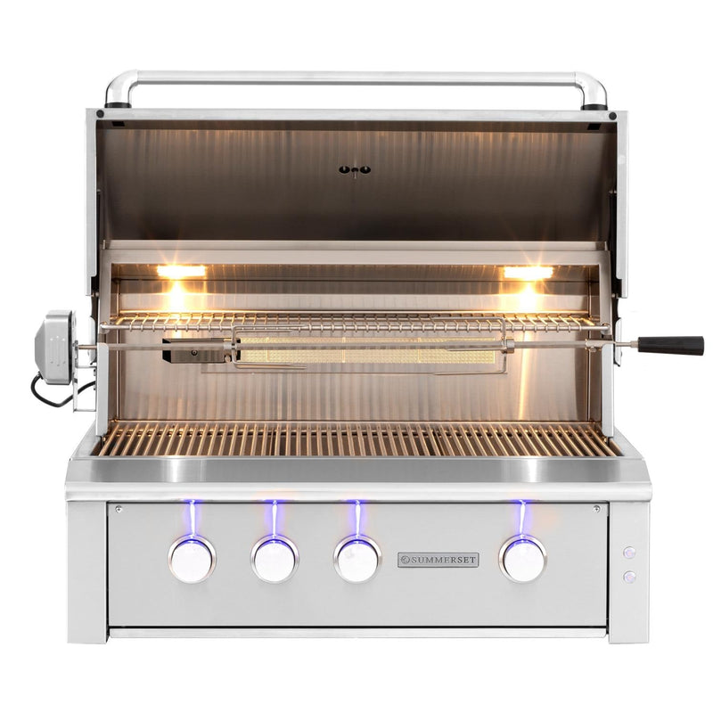 Summerset Alturi 36" 3-Burner Built-In Natural Gas Grill With Stainless Steel Burners & Rotisserie (ALT36T-NG) Home Outlet Direct 