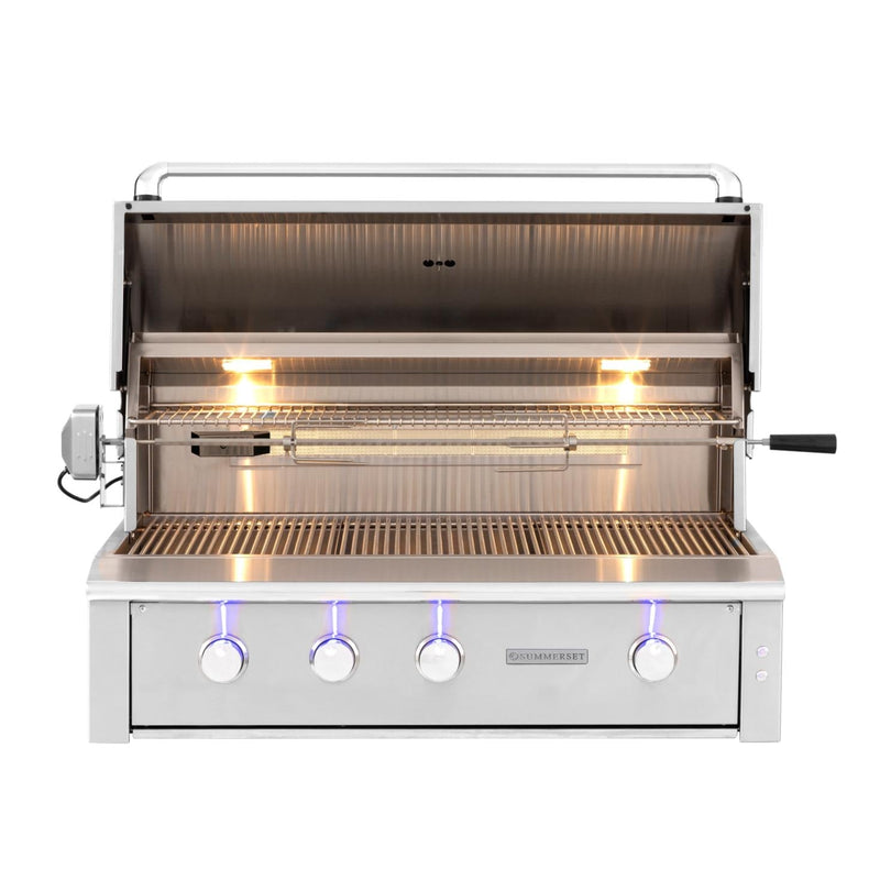 Summerset Alturi 42-Inch 3-Burner Built-In Natural Gas Grill With Stainless Steel Burners & Rotisserie (ALT42T-NG) Home Outlet Direct 