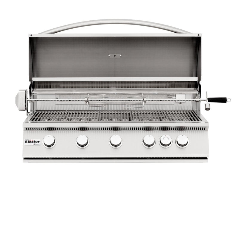 Summerset Sizzler 40-Inch 5-Burner Built-In Propane Gas Grill With Rear Infrared Burner (SIZ40-LP) Home Outlet Direct 
