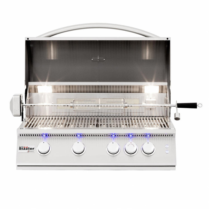 Summerset Sizzler Pro 32" 4-Burner Built-In Natural Gas Grill With Rear Infrared Burner (SIZPRO32-NG) Home Outlet Direct 